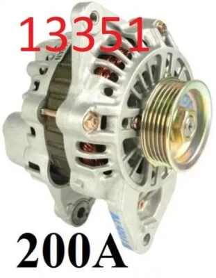 ALTERNATOR HIGH OUTPUT DODGE STEALTH MITSUBISHI 3000GT SONATA 3.0L 200 HIGH AMP - Image 1 of 2