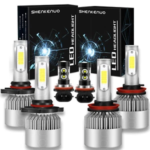 9005 H11 LED Light Bulbs & H11 LED Fog Light Bulbs Combo Kit Pack of 6 - Picture 1 of 17