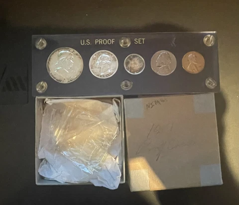 1951 US Mint GEM Proof Set Capital Old Blue W / OGP Holder free Shipping """" Cover