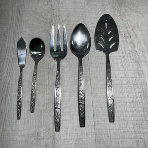 Vintage IIC IMPERIAL Stainless Flatware IMI57 Serving Pieces Lot Of 5 - Picture 1 of 6