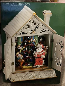Holly Holiday Home For The Holidays Porcelain Animated Music Box #201005 - Picture 1 of 5