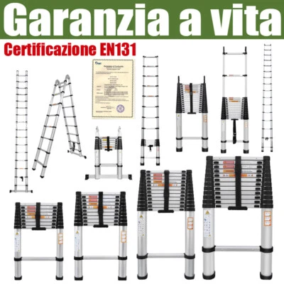 EN131 Scala telescopica in alluminio multifunzione Scala telescopica Pieghevole - Immagine 1 di 4