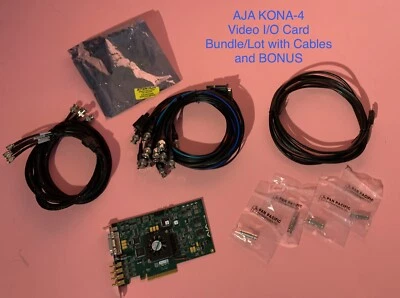 AJA KONA 4 8-Lane PCIe HD/HDR Video/Audio I/O Card BUNDLE: Breakout Cables+Bonus - Image 1 of 4