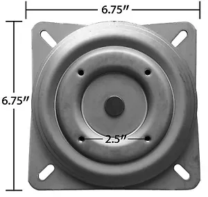 Bar Stool Swivel 6.75" Square w/ Round Bottom Plate - Pitched -Made in USA S5446 - Picture 1 of 2