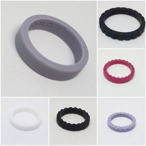 Qalo Women's stackable silicon rings - variety of styles, colors, and sizes! - Picture 1 of 27