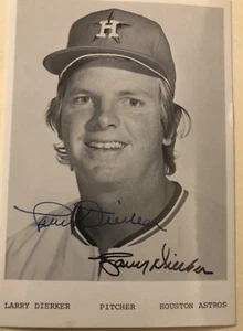 Larry Dierker—Houston Astros-Autographed Photo Postcard - Picture 1 of 1