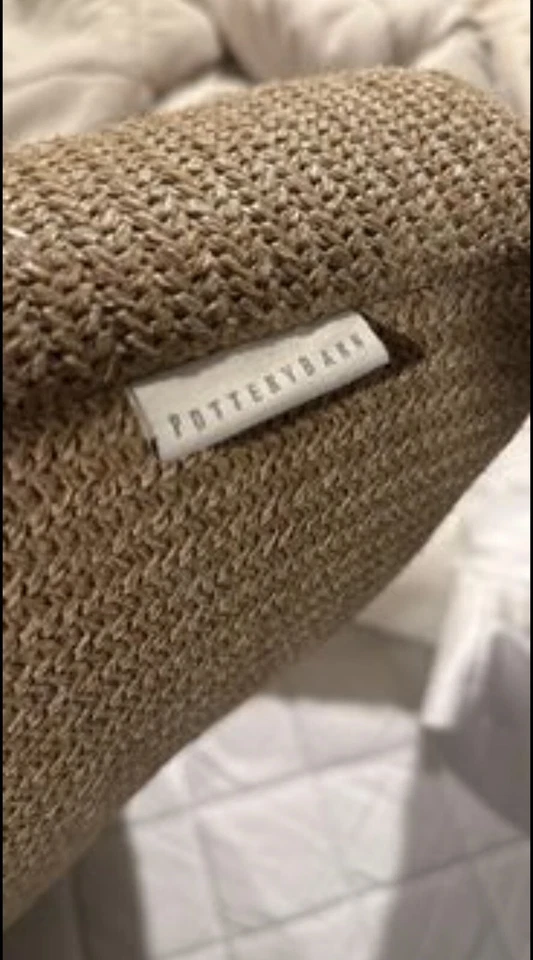 Pottery Barn Chaise Lounge Cushion Natural Tan Set Of 2  - Image 1 of 3