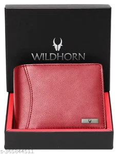 WildHorn Leather Men's Wallet Red - Picture 1 of 5