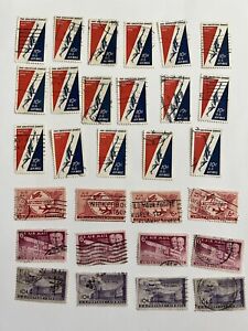 US AIRMAIL STAMPS LOT PAN AMERICAN GAMES, POSTAL UNION, EAGLE #4