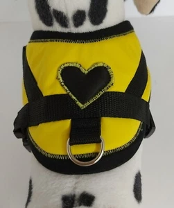 Softgeschirr Brustgeschirr Hundegeschirr M gelb Herz Unikat Einzelstück - Bild 1 von 3