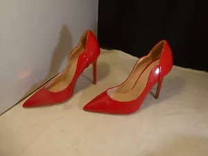 Identita RED PATTENT LEATHER 34 Italian Stilettos NEW 3.5 US - Picture 1 of 10