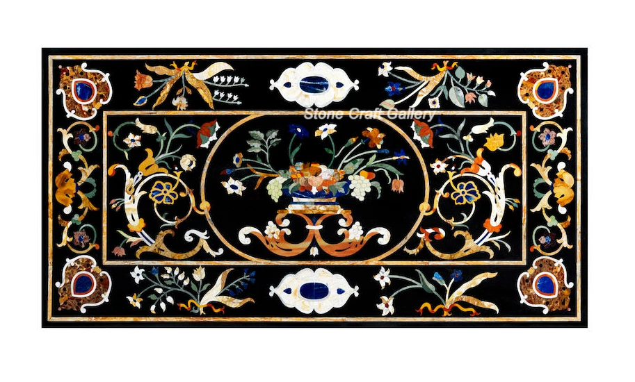 48" x 24" Marble center Table Top Handmade Inlay PietraDura home Decor - Image 1 of 1