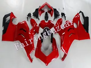 Fit for 2020-2021 Ducati Panigale V4S Red Black ABS Injection Fairing Kit - Foto 1 di 8
