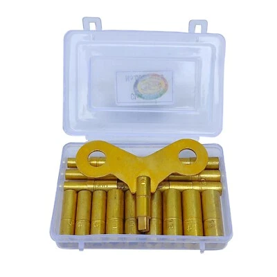 19 Piece Clock Winding Key Set - All Clock Key brass Set No. 000 to 15 Universal - Image 1 of 3