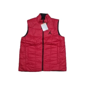 🚨 Nike Air Jordan 545949 606 Reversible Thermore Red Grey Winter Vest Men SZ S - Picture 1 of 13