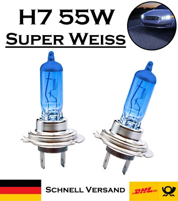 2x Jurmann H7 55W 12V Super Weiß Xenon Look Ersatz Scheinwerfer Halogen Lampe - Bild 1 von 4
