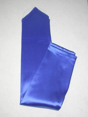NEW X-Long ROYAL BLUE Satin FINGERLESS Nylon GLOVES ~ One Size ~ 18" / STYLE 220 - Image 1 of 4