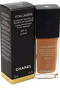 Chanel VITALUMIERE Fondotinta Levigante Satinato, MAKEUP SPF15 80 Beige 30ml - Foto 1 di 1