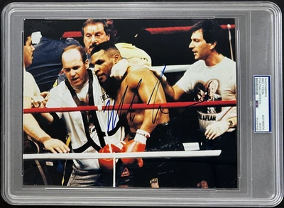 Mike Tyson Signed Type 1 Photograph PSA/DNA Tyson vs Tony Tucker Kevin Rooney - Image 1 of 4