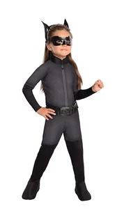 VESTIDO ELEGANTE CATWOMAN NIÑO NIÑO PEQUEÑO BATMAN CON LICENCIA DE HALLOWEEN DISFRAZ - Imagen 1 de 2