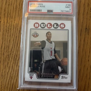 2008 Derrick Rose Topps #196 RC Rookie PSA 9 Mint - Picture 1 of 2