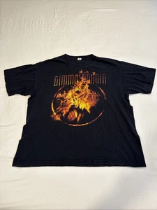 Vintage Dimmu Borgir Black Metal T-Shirt Flamme Pentagramm Grafik Amboss Etikett XL - Bild 1 von 7