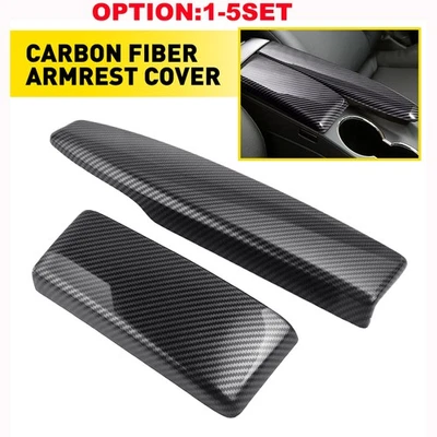 For 2008-14 Mercedes Benz C-Class W204 Carbon Fiber Sport Trim Armrest Box Cover - Image 1 of 4