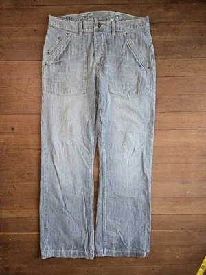 Calça listrada vintage Gap com fivela nas costas 36×33 - Imagem 1 de 4