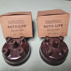 2,NOS AUTO LITE IG-1324 BROWN DISTRIBUTOR CAPs - Picture 1 of 9