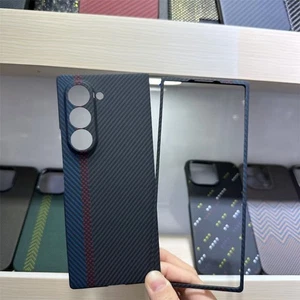 For Samsung Galaxy Z Fold6 Case Luxury Genuine Carbon Fiber Matte Hard Cover - Picture 1 of 25