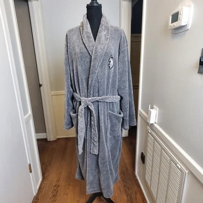 U.S. Polo Assn. Albornoz de felpa suave acogedora bata polar gris para hombre L/XL con logotipo con cinturón Foto 1 de 4