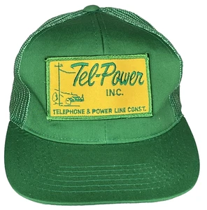 Tel - Power Inc Teléfono Powerline Sombrero Snapback Gorra Verde Amarillo Unisex Yupong - Imagen 1 de 10