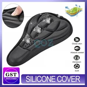 Bike Seat Cover Silicone Thick Comfort Gel Cycling Bicycle Saddle Cushion Pad AU - Picture 1 of 11