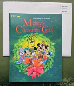 VTG 1991 CLEO "Mickey's Christmas Carol" Storybook Greetings 24 page PPBK Book - Imagen 1 de 9