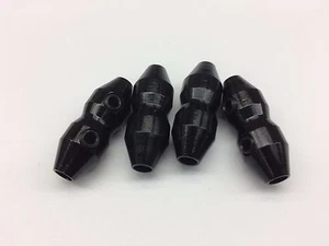 GO KART RACING SHIFTER ALUMINUM THROTTLE BRAKE CABLE CLAMP BLACK ANODIZED 4PCS  - Picture 1 of 2