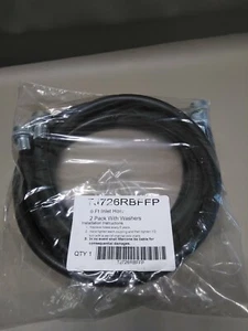 Washing Machine Rubber Hoses 6 Ft Long Hot Cold Water Universal Supply - Picture 1 of 2