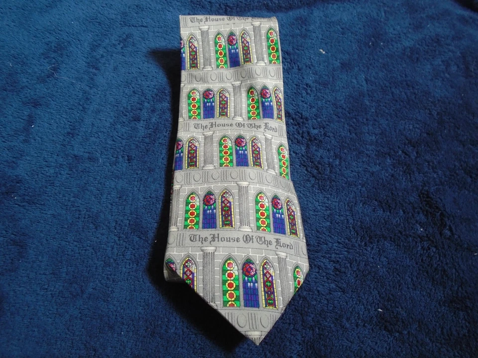Corbata de seda para hombre Eagle Wings, tema La Casa del Señor Foto 1 de 1