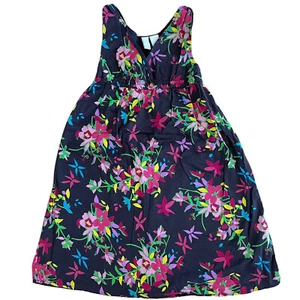 OLD NAVY Girls Brown Floral Sleeveless Dress Small S Cotton Fully Lined - Picture 1 of 6
