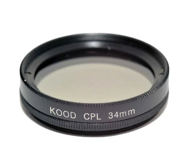 34mm Circular Polariser Filter Glass CPL filter 34mm Polarizing filter By KOOD - Image 1 of 4