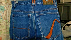 Youth Shrunken Munkey Jeans Straight Skull Design Size 14 Actual 26X27 - Picture 1 of 5