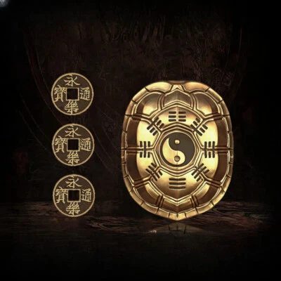 Copper Turtle Shell Ornament Turtle Divination Copper Coins Shaking Turtle Shell - Image 1 of 4