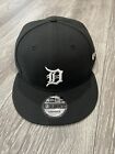 Detroit Tigers New Era 9Fifty SnapBack Adjustable Hat Black with white D Logo
