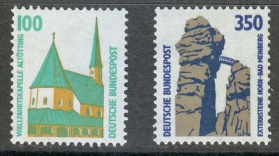 Germany 1989 MNH Mi 1406R-1407R Historic Sites set ** Coil numbers ** - Image 1 of 2