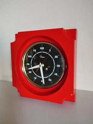 orologio da parete in legno vintage anni '70 - Immagine 1 di 4