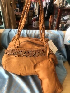 Paul & Joe Sister Cognac Leather Bag with Coin Purse BNWT RRP $599 - Picture 1 of 7