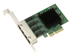 PCIe x4 - 4 ports LAN RJ45 Gigabit Ethernet 10 100 1000 Mbps - REALTEK RTL8111H - Photo 1/3