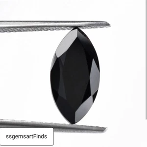 Natürlicher schwarzer Onyx Marquise facettierter Schnitt 4x8,5x10,6x12,7x10 mmOnyx loser Edelstein - Bild 1 von 6