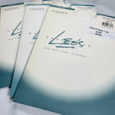 Leo’s Ropa de Baile Medias de Baile Talla 1-3x 100% Nylon Niña Hechas en EE. UU. 3 Paquetes Foto 1 de 4
