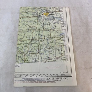 Vintage Platte River Aeronautical Chart - No. 307 - 1969 - Aviation Map, 39th - Picture 1 of 9