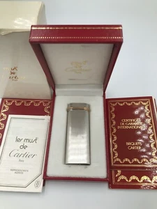 Cartier Encendedor Plata Oro Tres Anillos Buen Encendido Con Caja,Papel - Imagen 1 de 12